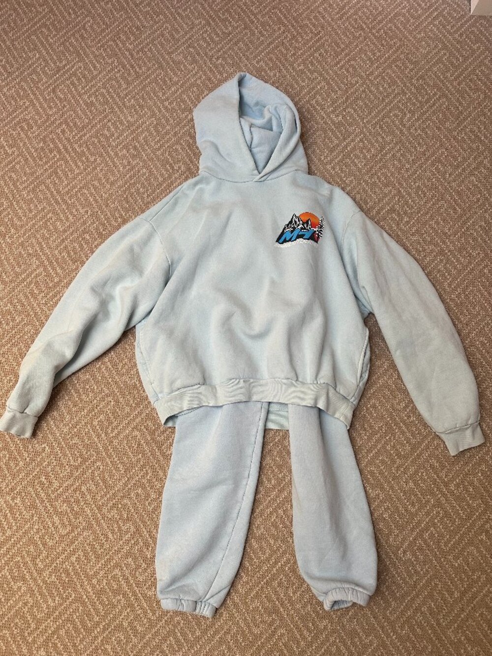 Madhappy Baby Blue Hoodie and Sweatpants Set